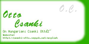 otto csanki business card